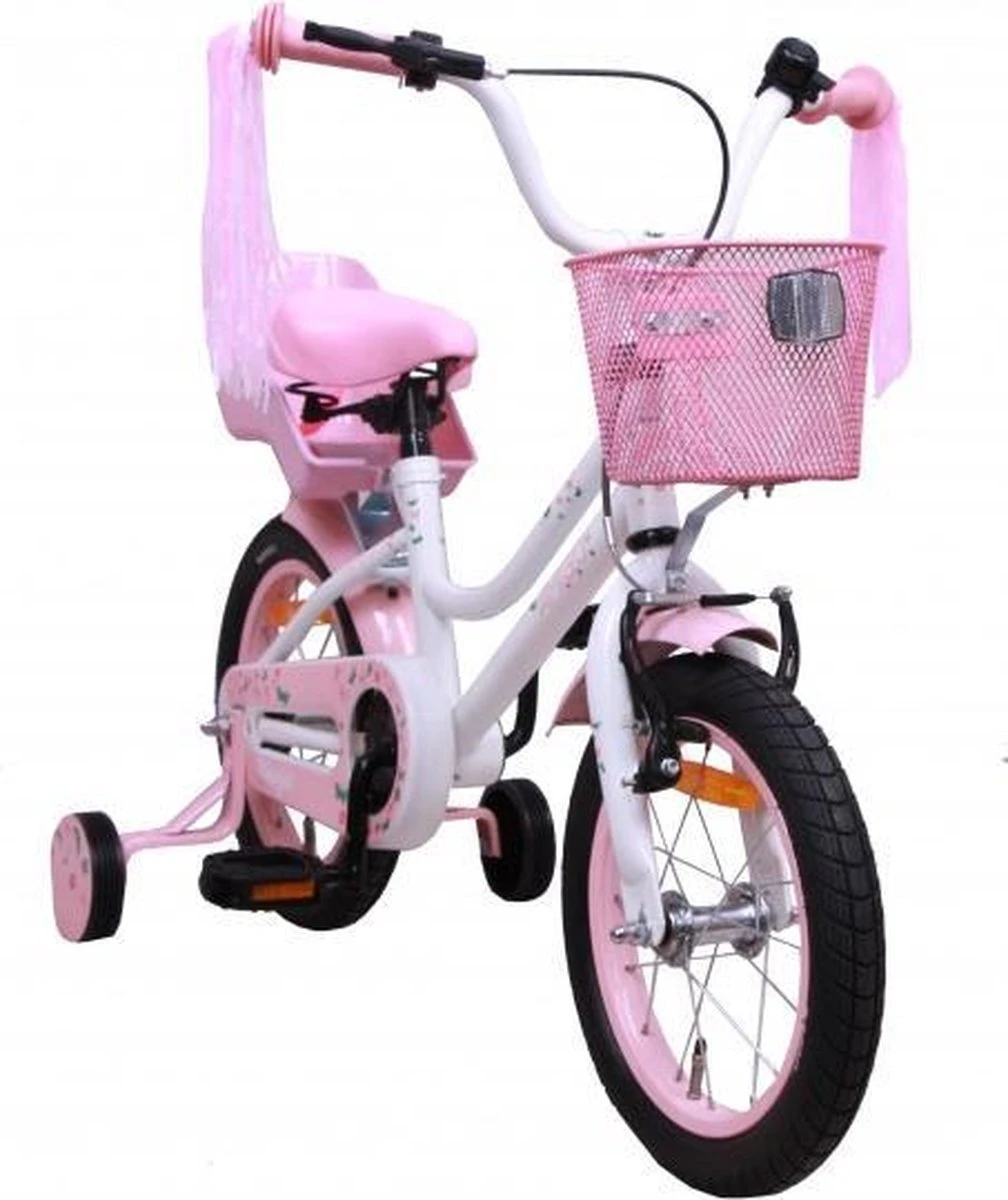 Amigo Magic Meisjesfiets - Kinderfiets 14 Inch - Wit 16 Amigo Magic Meisjesfiets - Kinderfiets 14 Inch - Wit - Afbeelding 14