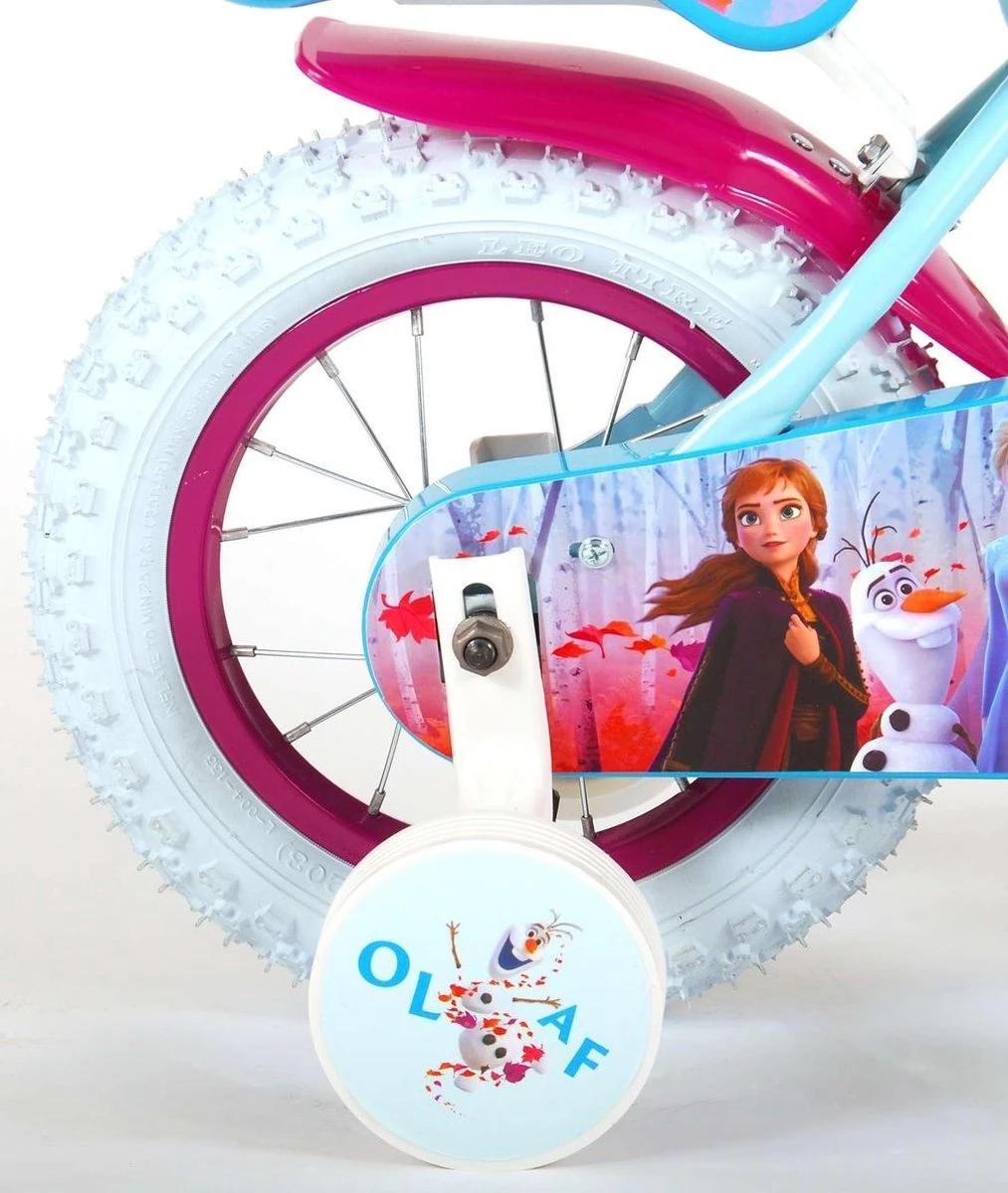 Volare Disney Frozen 2 Kinderfiets - Meisjes - 12 Inch - Blauw/Paars 14 Volare Disney Frozen 2 Kinderfiets - Meisjes - 12 Inch - Blauw/Paars - Afbeelding 12