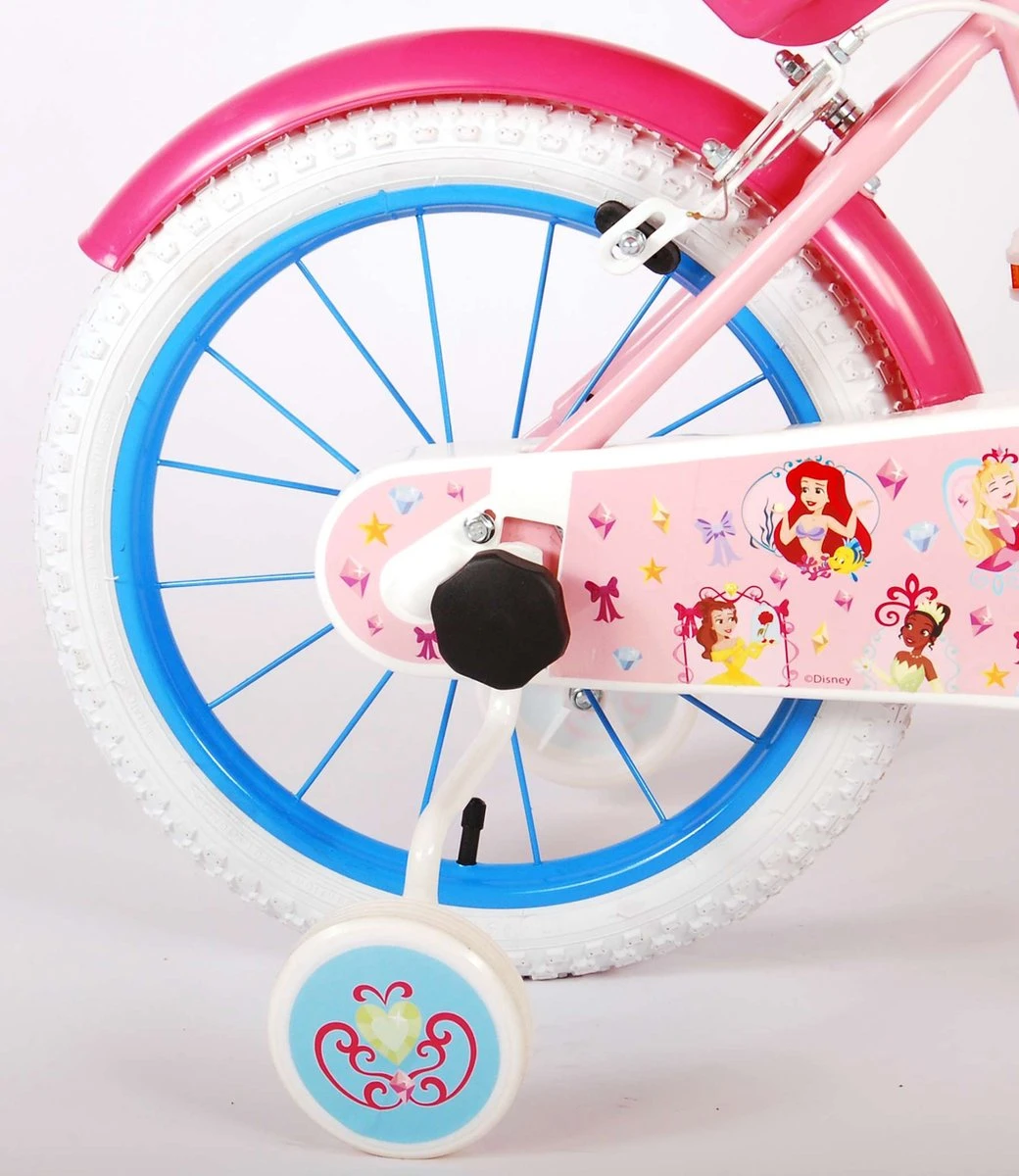 Volare Disney Princess Kinderfiets - Meisjes - 16 Inch - Roze Blauw - Twee Handremmen 16 Volare Disney Princess Kinderfiets - Meisjes - 16 Inch - Roze Blauw - Twee Handremmen - Afbeelding 14
