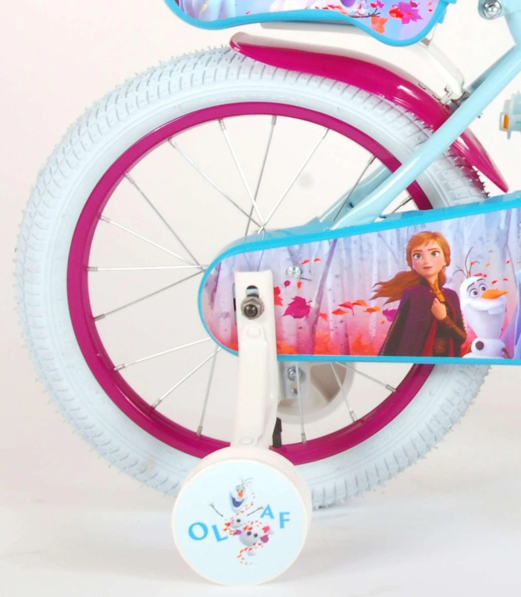 Volare Disney Frozen 2 - Kinderfiets - Meisjes - 16 Inch - Blauw/Paars 4 Volare Disney Frozen 2 - Kinderfiets - Meisjes - 16 Inch - Blauw/Paars - Afbeelding 2