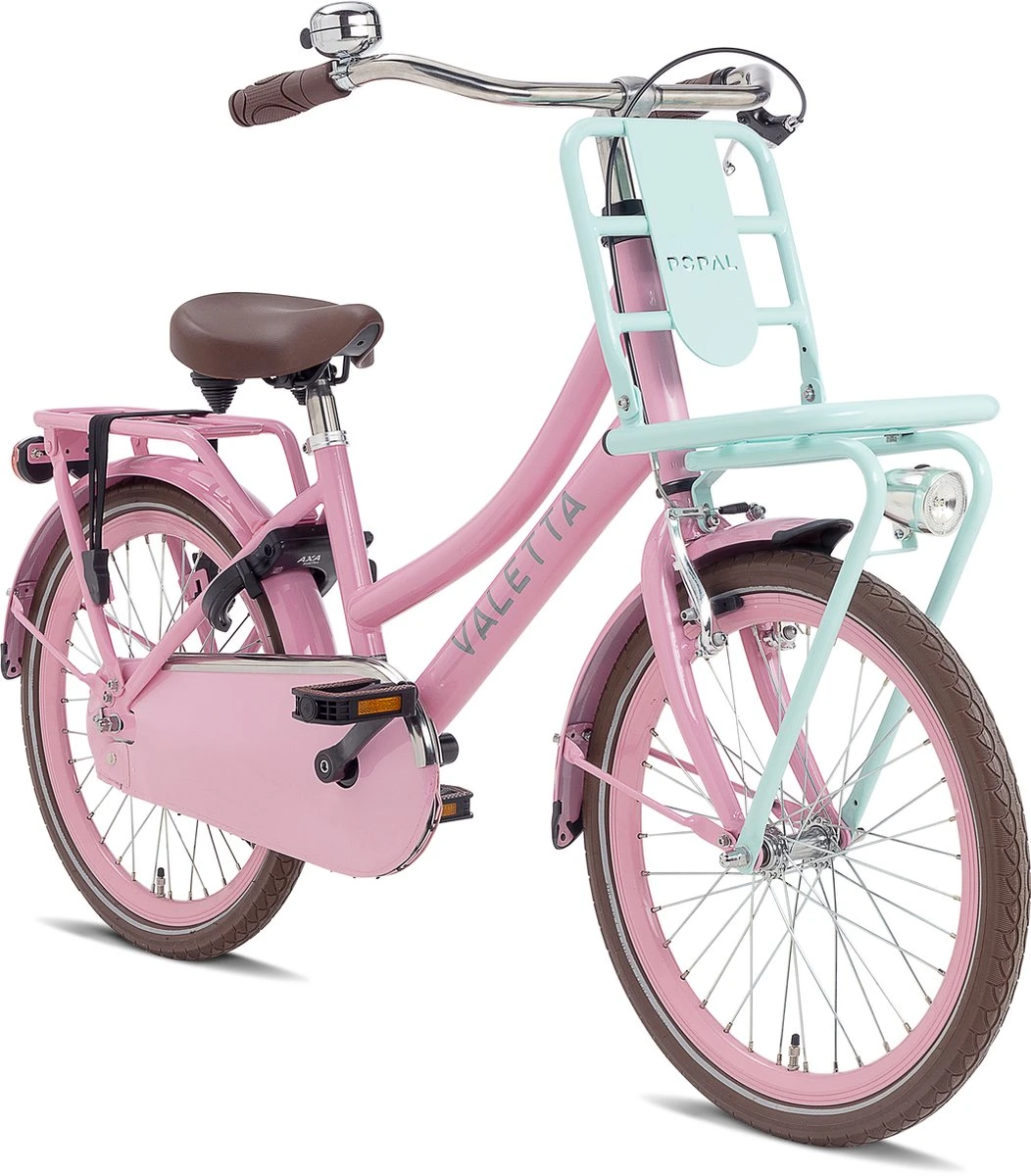 Valetta Cargo - Transportfiets - Meisjesfiets - 20 Inch - Mint Roze 4 Valetta Cargo - Transportfiets - Meisjesfiets - 20 Inch - Mint Roze - Afbeelding 2