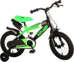 Volare Sportivo Kinderfiets - Jongens - 14 Inch - Neon Groen/Zwart - 95% Afgemonteerd -Beste Fietsen Winkel 1200x1001