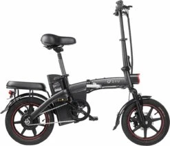 F-Wheel DYU A5 - Elektrische Vouwfiets - E Bike - 14 Inch - 7.5 Ah - 25km/u - Zwart -Beste Fietsen Winkel 1200x1037