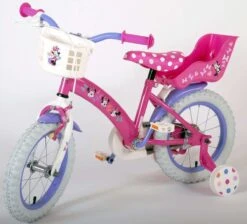 Volare Disney Minnie Cutest Ever! - Kinderfiets - Meisjes - 14 Inch - Roze -Beste Fietsen Winkel 1200x1089