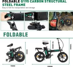 HITWAY Elektrische Fiets Met 36V 7.5Ah Verwijderbare Batterij, Bereik Tot 75 Km Lange Afstand Elektrische Fiets 16 Inch, 250W Achtermotor E-Citybike Holland Bike -Beste Fietsen Winkel 1200x1098