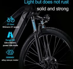 Elektrische Fiets Off-Road | E-Fietsen | Electric Mountain Bike | E-bike | 250W Motor | 26 Inch | Zwart BK7 -Beste Fietsen Winkel 1200x1134 1