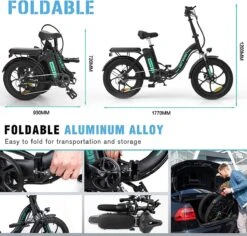 Hitway BK6 Elektrische Fiets | Opvouwbare E-bike | 20 Inch Fat Tire | 350W Motor | 10Ah | Zwart/Groen 19 Hitway BK6 Elektrische Fiets | Opvouwbare E-bike | 20 Inch Fat Tire | 350W Motor | 10Ah | Zwart/Groen -Beste Fietsen Winkel 1200x1147 1