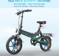 Merkloos Hitway 14F005 Elektrische Fiets E-bike | Opvouwbaar | 250W Motor | 7.5Ah | 16" | Zwart / Groen -Beste Fietsen Winkel 1200x1148 1