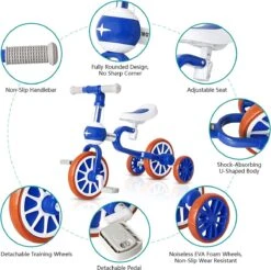 3 In 1 - Multifunctioneel Ombouwbare Kinderdriewieler - Kinder Trike - Peuterfiets - Kinder Fiets - Verstelbaar Zadel - Lichtgewicht - Lefvrije Banden -Ombouwbaar Tot Loopfiets, Driewieler, Tweewieler - Voor Kinderen Van 1-51 Jaar Roze -Beste Fietsen Winkel 1200x1196 1