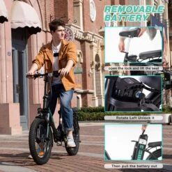 HITWAY E-Bike Elektrische Fiets 20 Inch Fat Tire E-Bicycle Vouwfiets, 250 W/36 V/11,2 Ah Accu, Max. Bereik Tot 35-90 Km, Offroad-mountainbike Met Shimano 7-versnellingen, City EBike Met Slot -Beste Fietsen Winkel 1200x1200 2