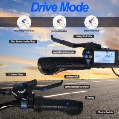 HITWAY 26 Inch E-bike, Elektrische Fiets Voor Heren En Dames, Pedelec Stadsfietsen, 250 W Motor, 36 V/11,2 Ah E-bike, Shimano 7 Versnellingen, 35-90 Km| Wit / Blauw -Beste Fietsen Winkel 1200x1200 27