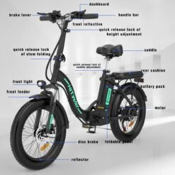 HITWAY E-bike Elektrische Fiets 20" Vouwfiets Met Dikke Banden, 250W/36V/11,2Ah Accu, 35-90 Km, Offroad-mountainbike Met Shimano 7 Versnellingen, CityBike Voor Heren En Dames -Beste Fietsen Winkel 1200x1200 68