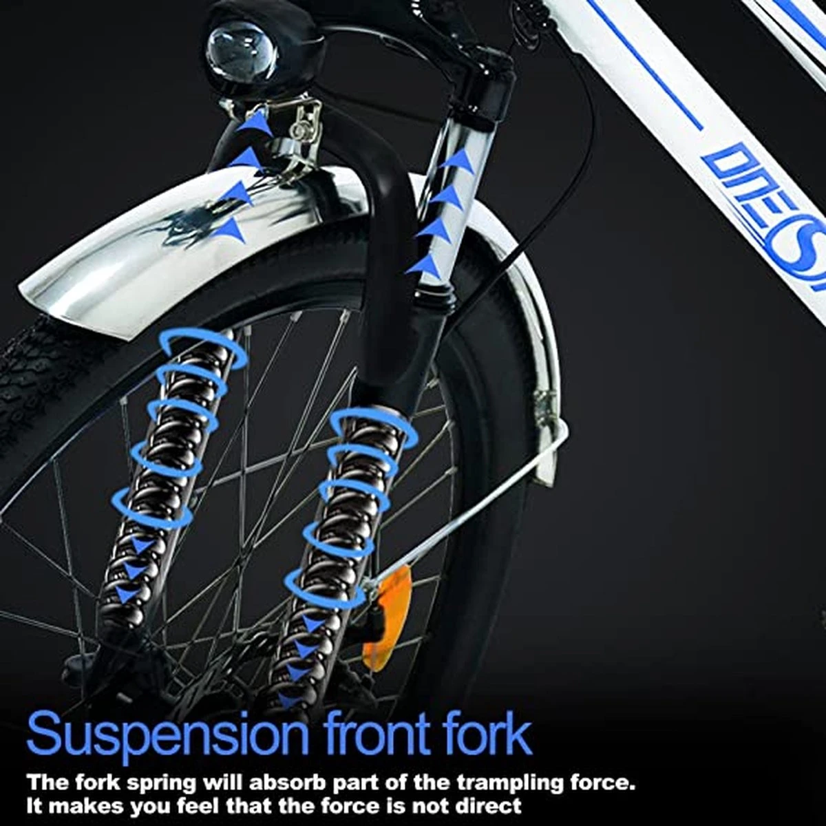 Elektrische Fiets E-Fietsen | E-bike- 26 Inch - Volwassen 250w Elektrische Fiets Volwassen-BK1-Wit 7 Elektrische Fiets E-Fietsen | E-bike- 26 Inch - Volwassen 250w Elektrische Fiets Volwassen-BK1-Wit - Afbeelding 5