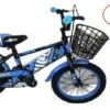Kinderfiets - 14 Inch Kinderfiets -vanaf 3-5 Jaar Jongens En Meisjes Fietsen - Terugtrap -Rem -Stabilisatoren（2 Zijwieltjes）- Mandje - Achterbank - Blauw -Beste Fietsen Winkel 1200x639 1