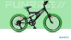 Amigo Fun Ride - Mountainbike 20 Inch - Voor Jongens En Meisjes - Met 7 Versnellingen - Zwart/Groen -Beste Fietsen Winkel 1200x674 8