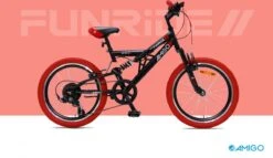Amigo Fun Ride - Mountainbike 20 Inch - Voor Jongens En Meisjes - Met 7 Versnellingen - Zwart/Rood -Beste Fietsen Winkel 1200x697 2
