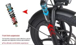 Samebike Elektrische Vouwfiet - Shimano 7 Speed Derailleur - 48V/ 10Ah Lithium Batterij - Aluminium -sportief/modern - 35km/u - Wit -Beste Fietsen Winkel 1200x708