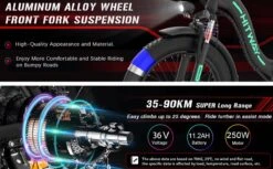 HITWAY E-bike Elektrische Fiets 20" Vouwfiets Met Dikke Banden, 250W/36V/11,2Ah Accu, 35-90 Km, Offroad-mountainbike Met Shimano 7 Versnellingen, CityBike Voor Heren En Dames -Beste Fietsen Winkel 1200x742 9