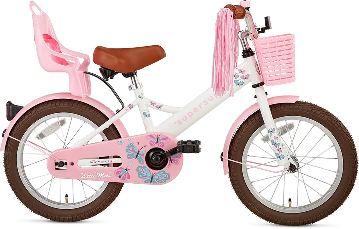 Supersuper Little Miss - Kinderfiets - Meisjesfiets - 16 Inch - Wit 3 Supersuper Little Miss - Kinderfiets - Meisjesfiets - 16 Inch - Wit