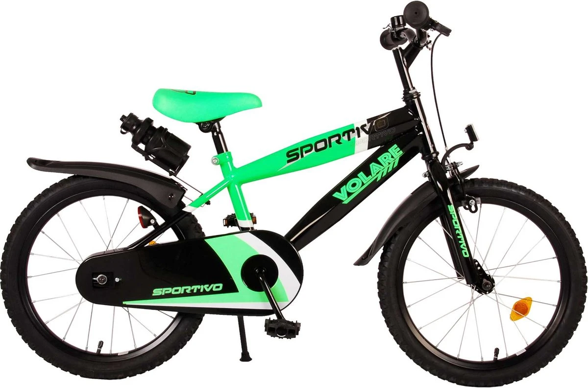 Volare Sportivo Kinderfiets - Jongens - 18 Inch - Neon Groen Zwart - 95% Afgemonteerd 3 Volare Sportivo Kinderfiets - Jongens - 18 Inch - Neon Groen Zwart - 95% Afgemonteerd
