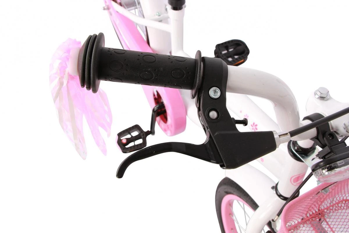 Amigo Flower Meisjesfiets - Kinderfiets 18 Inch - Wit 6 Amigo Flower Meisjesfiets - Kinderfiets 18 Inch - Wit - Afbeelding 4