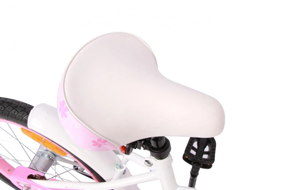 Amigo Flower Meisjesfiets - Kinderfiets 18 Inch - Wit 9 Amigo Flower Meisjesfiets - Kinderfiets 18 Inch - Wit - Afbeelding 7