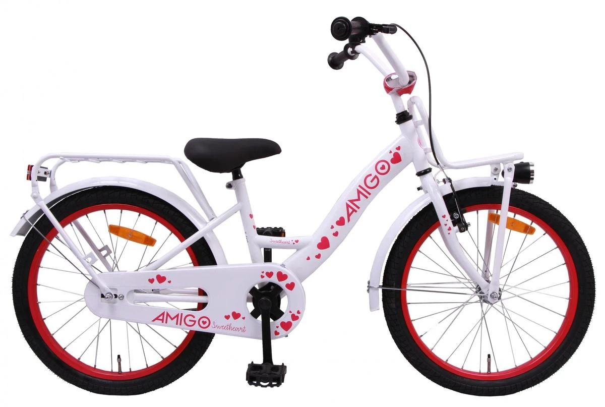 Amigo Sweetheart Meisjesfiets - Kinderfiets 20 Inch - Wit 3 Amigo Sweetheart Meisjesfiets - Kinderfiets 20 Inch - Wit