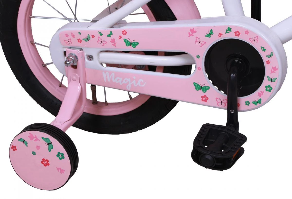 Amigo Magic Meisjesfiets - Kinderfiets 14 Inch - Wit 9 Amigo Magic Meisjesfiets - Kinderfiets 14 Inch - Wit - Afbeelding 7