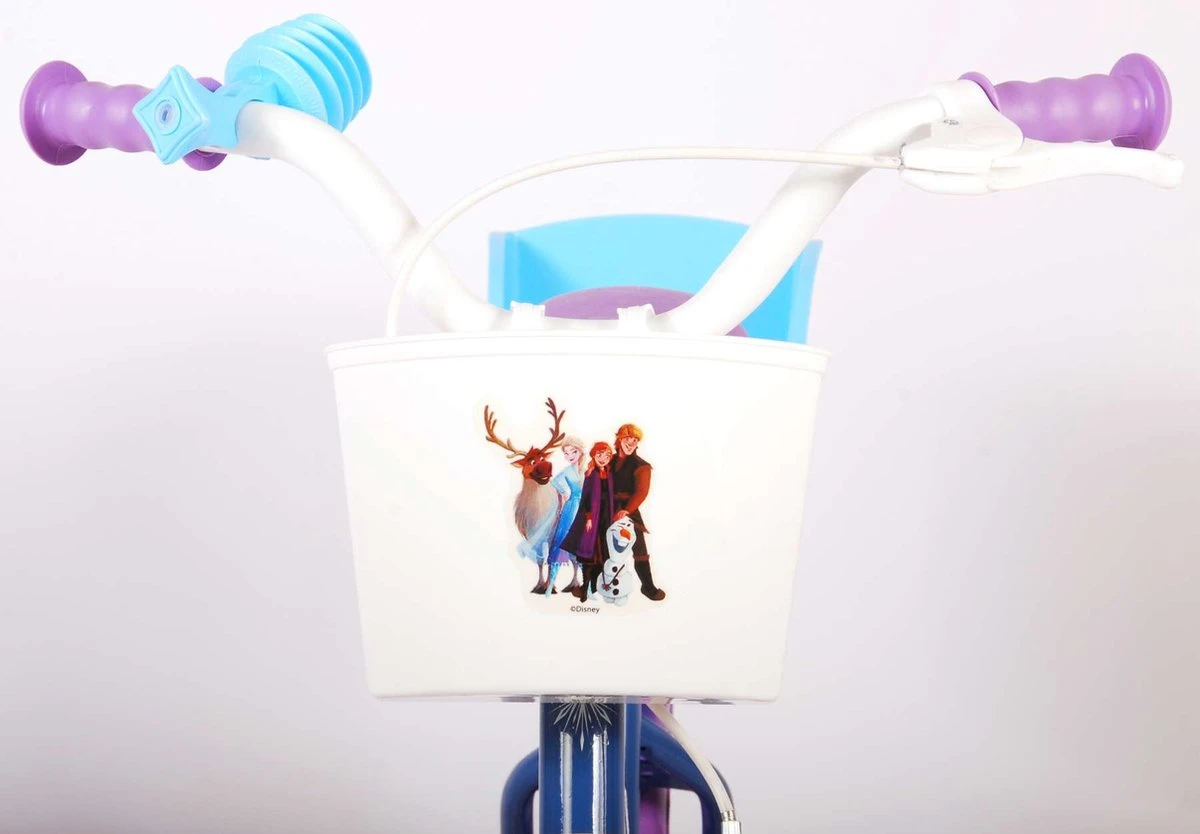 Volare Disney Frozen Kinderfiets - Meiden - 12 Inch - Blauw Paars - Doortrapsysteem 15 Volare Disney Frozen Kinderfiets - Meiden - 12 Inch - Blauw Paars - Doortrapsysteem - Afbeelding 13