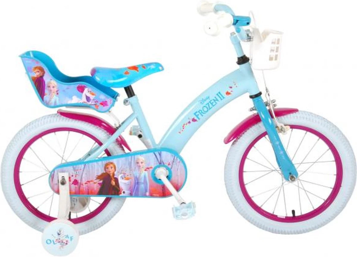 Volare Disney Frozen 2 - Kinderfiets - Meisjes - 16 Inch - Blauw/Paars 20 Volare Disney Frozen 2 - Kinderfiets - Meisjes - 16 Inch - Blauw/Paars - Afbeelding 18