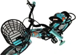 Kinderfiets - 16 Inch Kinderfiets -vanaf 4-7 Jaar Jongens En Meisjes Fietsen - Terugtrap -Rem -Stabilisatoren（2 Zijwieltjes）- Mandje - Achterbank - Groen -Beste Fietsen Winkel 1200x872 4