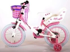 Volare Rose Kinderfiets - Meisjes - 14 Inch - Roze Wit - 95% Afgemonteerd -Beste Fietsen Winkel 1200x893