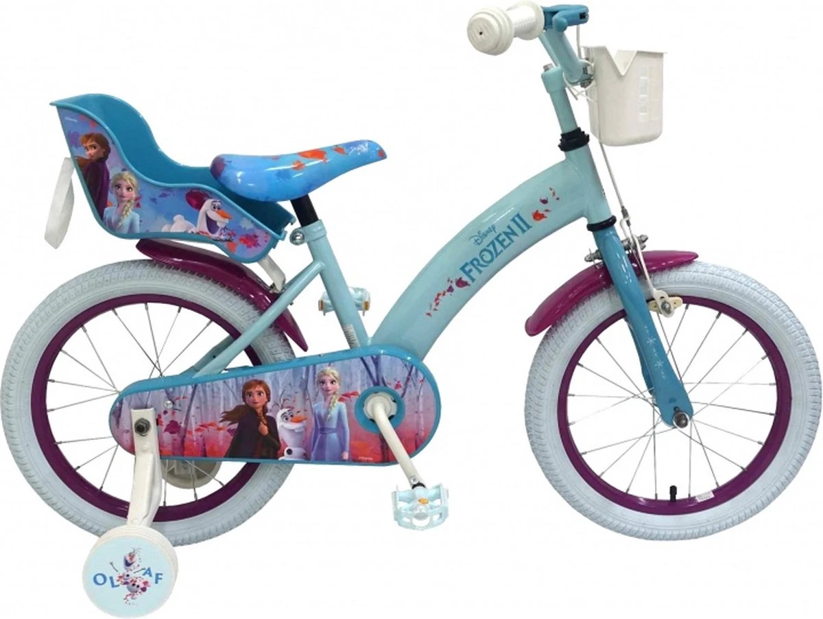 Volare Disney Frozen 2 - Kinderfiets - Meisjes - 16 Inch - Blauw/Paars 7 Volare Disney Frozen 2 - Kinderfiets - Meisjes - 16 Inch - Blauw/Paars - Afbeelding 5