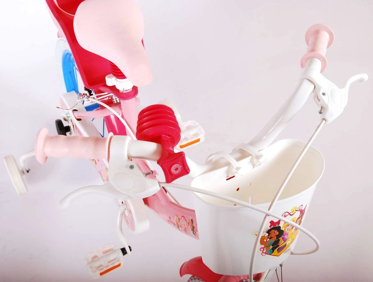 Volare Disney Princess Kinderfiets - Meisjes - 16 Inch - Roze Blauw - Twee Handremmen 7 Volare Disney Princess Kinderfiets - Meisjes - 16 Inch - Roze Blauw - Twee Handremmen - Afbeelding 5