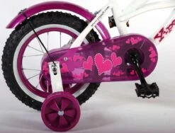 Volare Heart Cruiser Kinderfiets - Meisjes - 12 Inch - Wit Paars -Beste Fietsen Winkel 1200x912