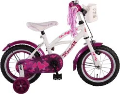 Volare Heart Cruiser Kinderfiets - Meisjes - 12 Inch - Wit Paars