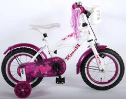 Volare Heart Cruiser Kinderfiets - Meisjes - 12 Inch - Wit Paars -Beste Fietsen Winkel 1200x948