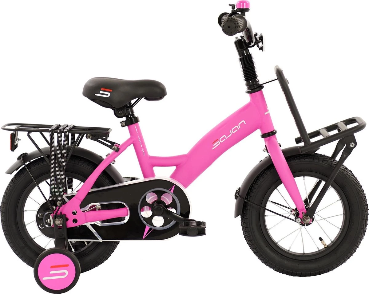 Sajan Kinderfiets - 12 Inch - Mat-Roze - Meisjesfiets 4 Sajan Kinderfiets - 12 Inch - Mat-Roze - Meisjesfiets - Afbeelding 2