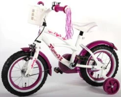 Volare Heart Cruiser Kinderfiets - Meisjes - 12 Inch - Wit Paars -Beste Fietsen Winkel 1200x961