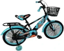 Kinderfiets - 16 Inch Kinderfiets -vanaf 4-7 Jaar Jongens En Meisjes Fietsen - Terugtrap -Rem -Stabilisatoren（2 Zijwieltjes）- Mandje - Achterbank - Groen -Beste Fietsen Winkel 1200x968 3