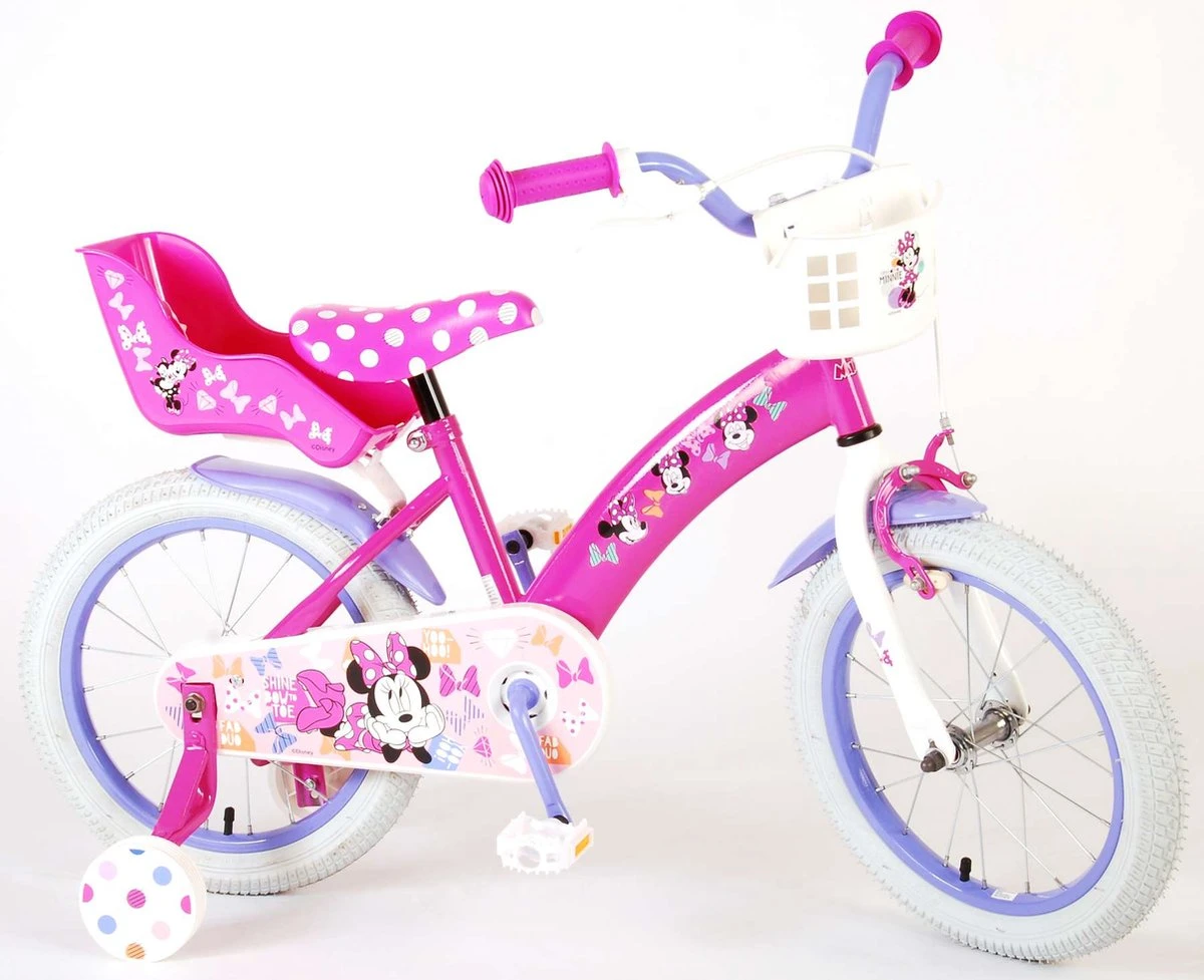 Disney Minnie Cutest Ever! Kinderfiets - Meisjes - 16 Inch - Roze 9 Disney Minnie Cutest Ever! Kinderfiets - Meisjes - 16 Inch - Roze - Afbeelding 7
