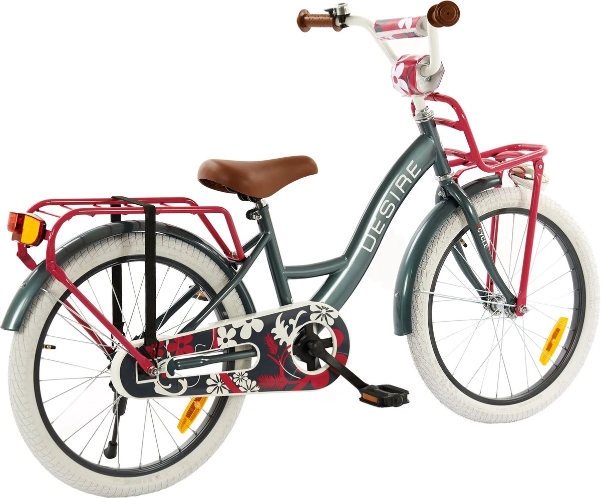 2Cycle Desire Kinderfiets - 20 Inch - Voordrager -Grijs-Roze - Meisjesfiets 8 2Cycle Desire Kinderfiets - 20 Inch - Voordrager -Grijs-Roze - Meisjesfiets - Afbeelding 6