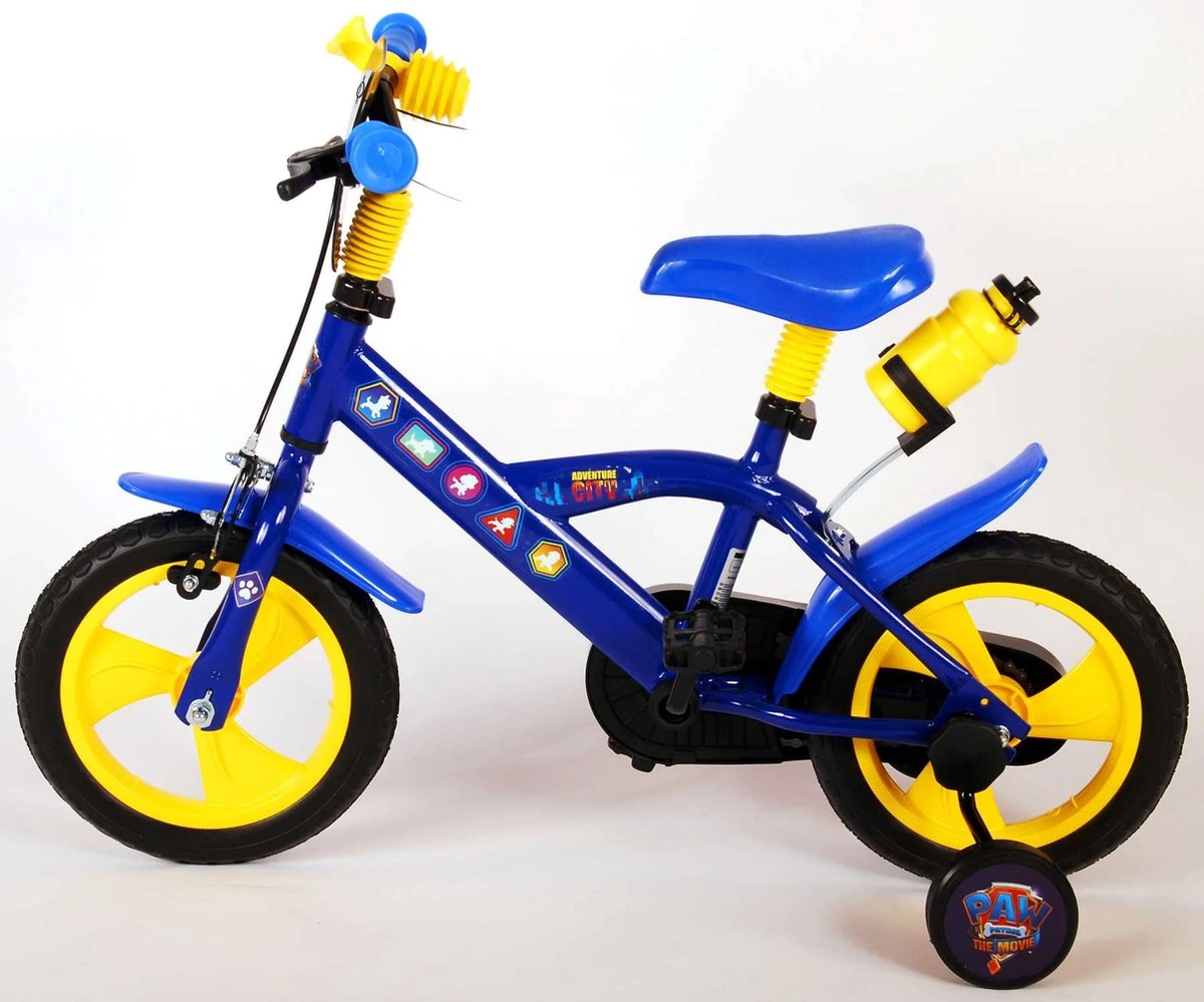 Nickelodeon Paw Patrol Kinderfiets - Jongens - 12 Inch - Blauw/Geel - Doortrapper 14 Nickelodeon Paw Patrol Kinderfiets - Jongens - 12 Inch - Blauw/Geel - Doortrapper - Afbeelding 12