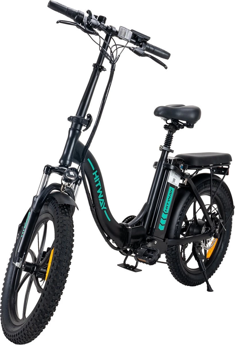 Hitway BK6 Elektrische Fiets | Opvouwbare E-bike | 20 Inch Fat Tire | 350W Motor | 10Ah | Zwart/Groen 11 Hitway BK6 Elektrische Fiets | Opvouwbare E-bike | 20 Inch Fat Tire | 350W Motor | 10Ah | Zwart/Groen - Afbeelding 9