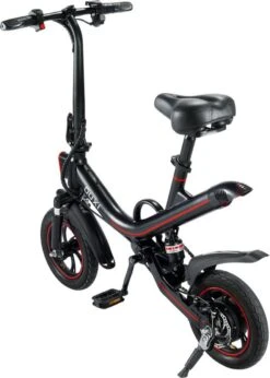 [ Ouxi V1 ] [Elektrische Vouwfiets ] [ Zwart Met Rood ] [ 250W] [actieradius 35 Km ] [snelheid 25km/h ] -Beste Fietsen Winkel 856x1200