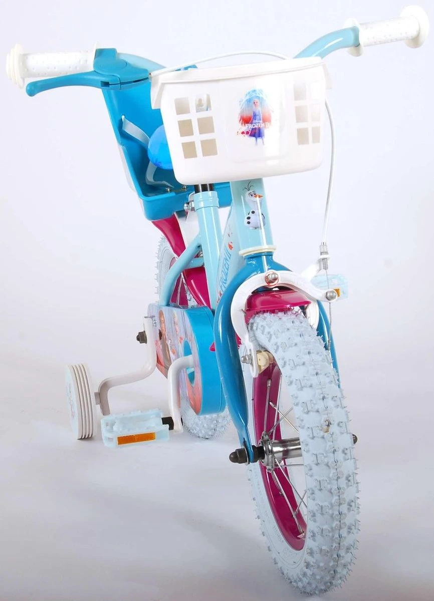 Volare Disney Frozen 2 Kinderfiets - Meisjes - 12 Inch - Blauw/Paars 7 Volare Disney Frozen 2 Kinderfiets - Meisjes - 12 Inch - Blauw/Paars - Afbeelding 5
