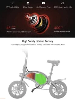 Matrix E Bike - Kugoo B2 Pro - Elektrische Opvouwbare Fiets/step 14 Inch 400W - Met Trappers - Snelheid Max. 45 Km/u 34 Matrix E Bike - Kugoo B2 Pro - Elektrische Opvouwbare Fiets/step 14 Inch 400W - Met Trappers - Snelheid Max. 45 Km/u -Beste Fietsen Winkel 906x1200