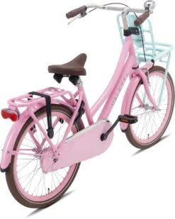 Valetta Cargo - Transportfiets - Meisjesfiets - 22 Inch - Mint Roze -Beste Fietsen Winkel 959x1200